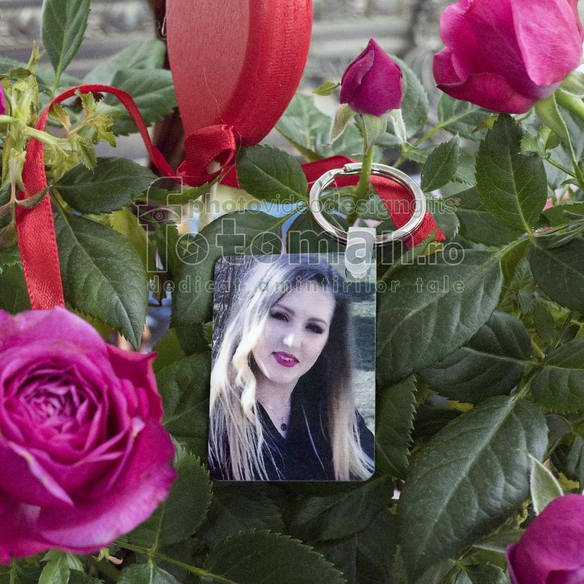 Breloc metalic dreptunghi-2 fețe