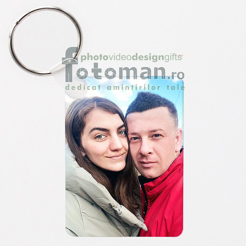 Breloc metalic dreptunghi-2 fețe