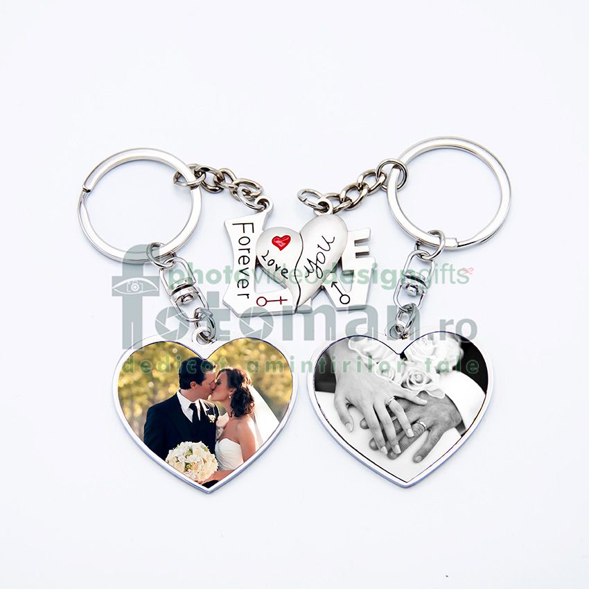 Breloc personalizat cuplu 