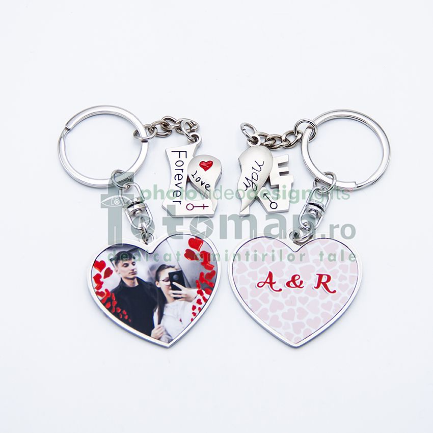 Breloc personalizat cuplu 