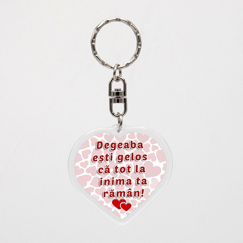 Breloc plastic inima