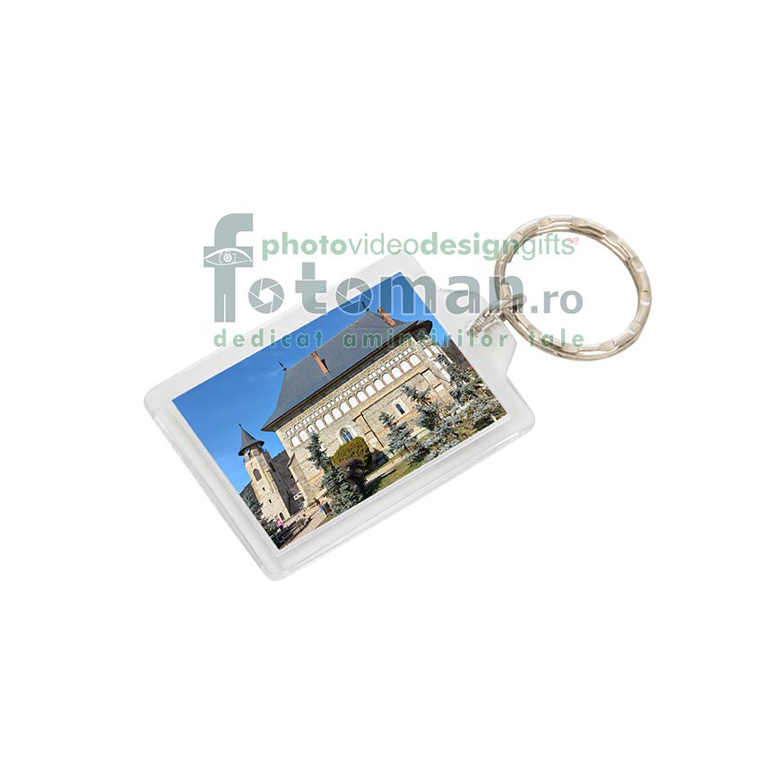 Breloc plastic mic -2 fețe