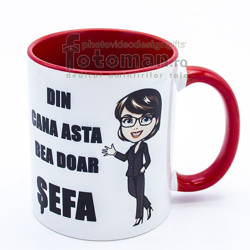 Cana alba cu interior rosu