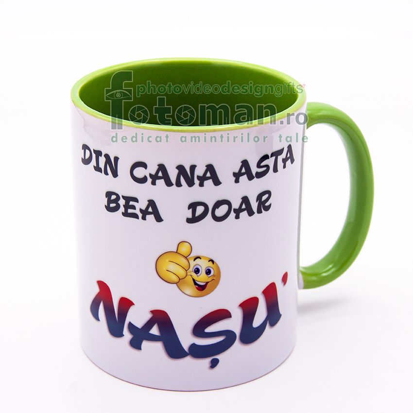 Cana alba cu interior verde