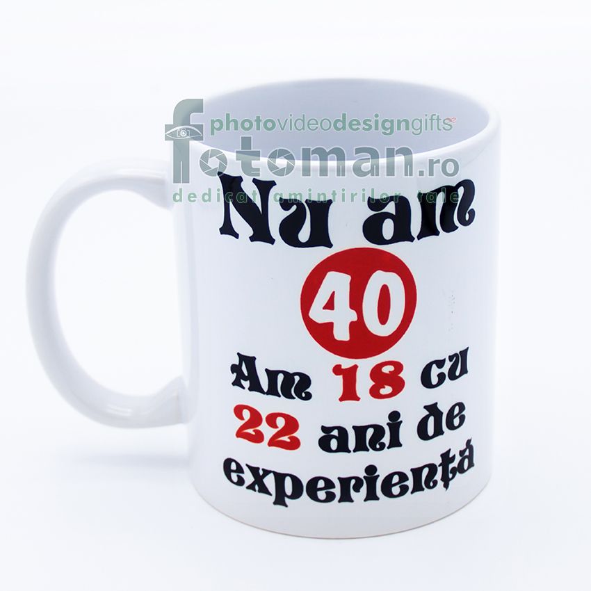 Cana personalizata alba comica