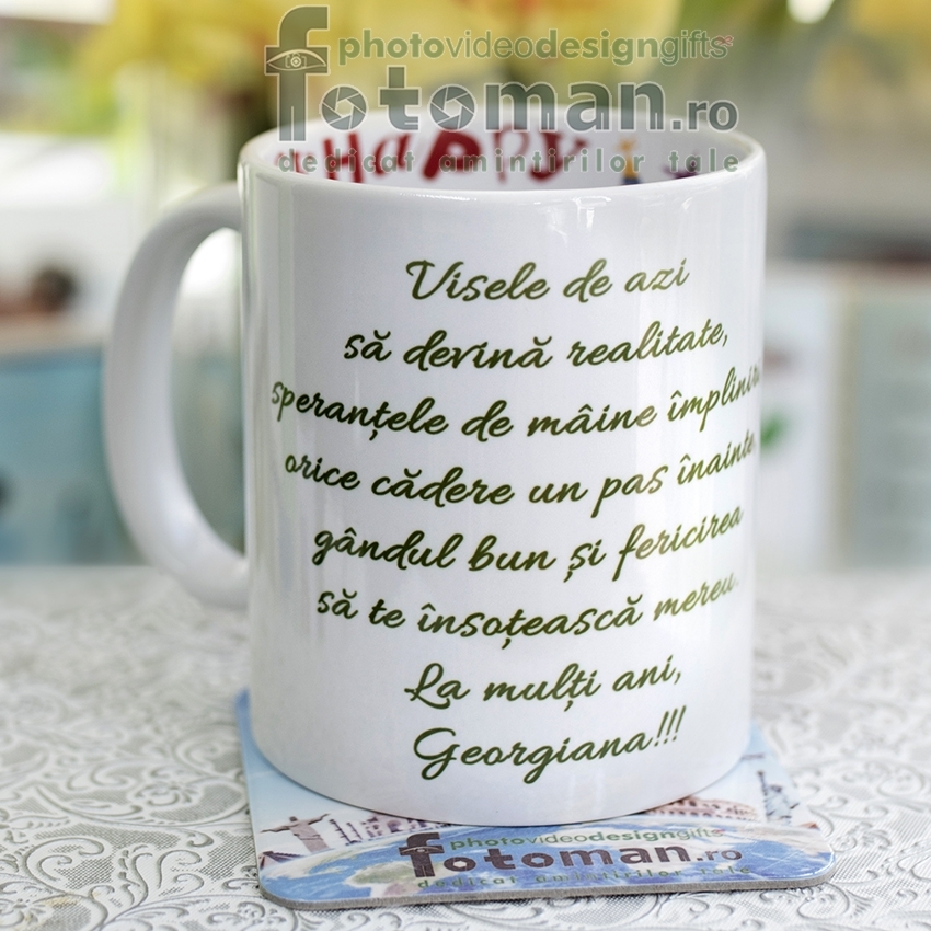 Cana personalizata Happy Birthday