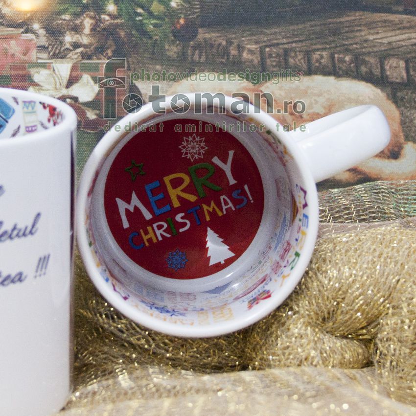 Cana personalizata Merry Christmas