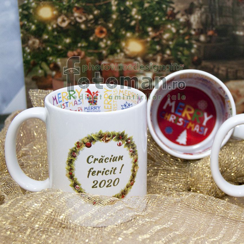 Cana personalizata Merry Christmas