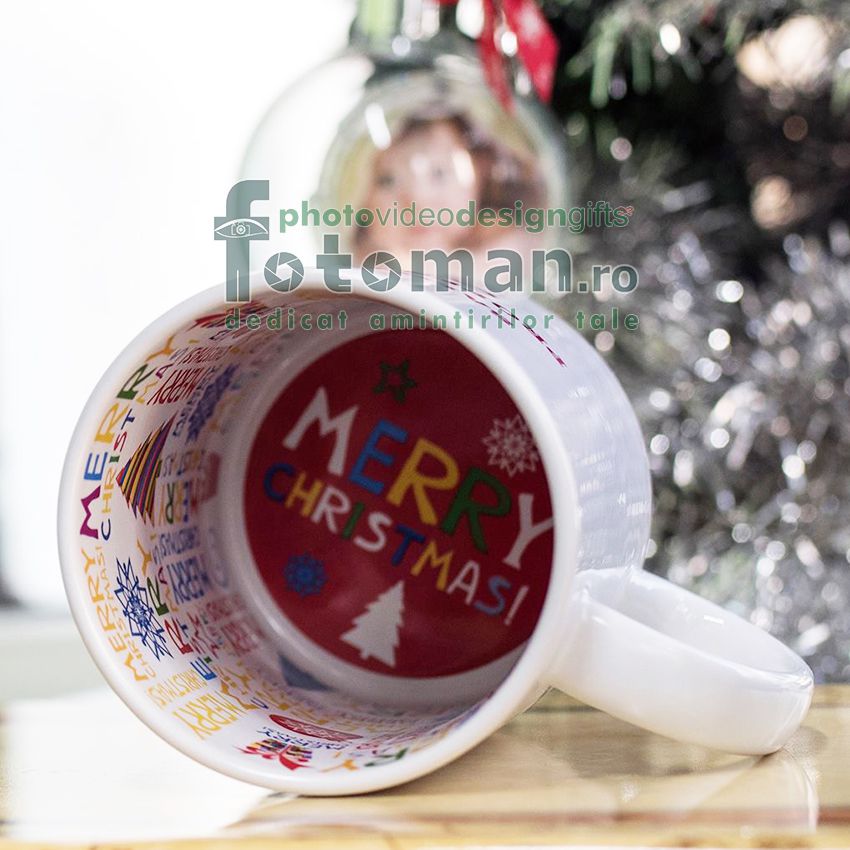 Cana personalizata Merry Christmas