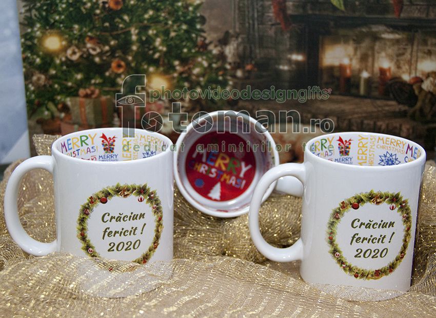 Cana personalizata Merry Christmas