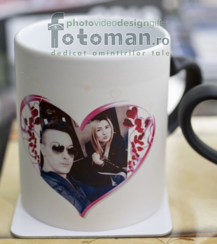 Cana termosensibila Cupidon cu toarta inima