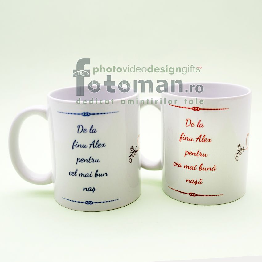Cani personalizate albe
