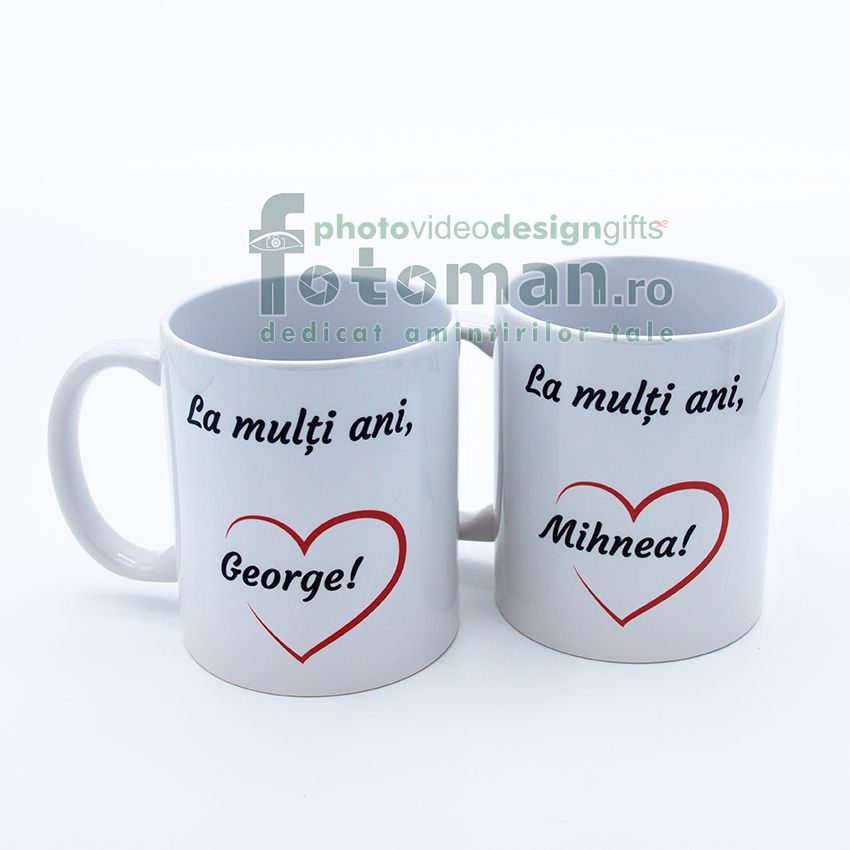 Cani personalizate albe