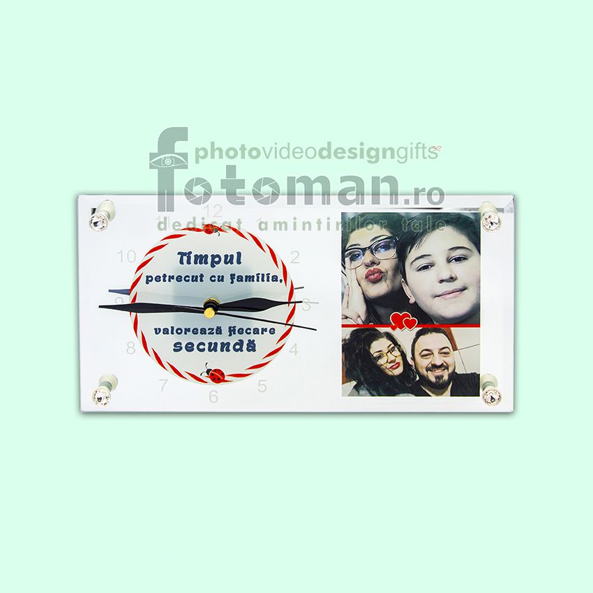 Ceas de birou- sticla