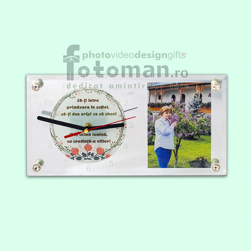 Ceas de birou- sticla