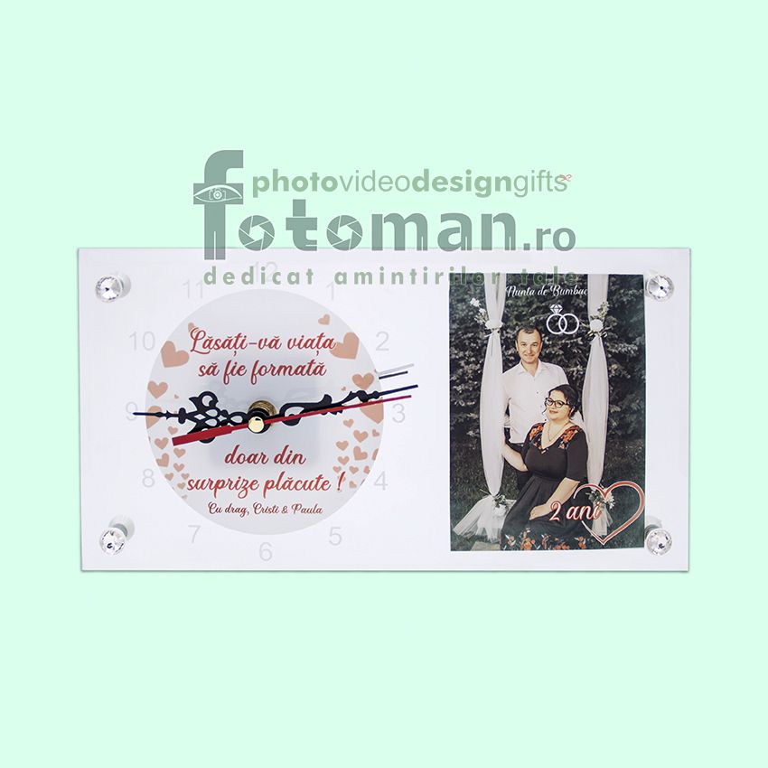 Ceas de birou- sticla