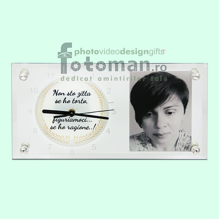 Ceas de birou- sticla