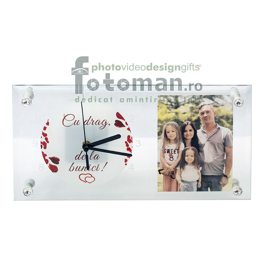 Ceas de birou- sticla