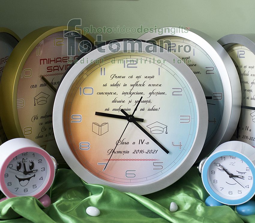 Ceas personalizat de perete-cu mesaj