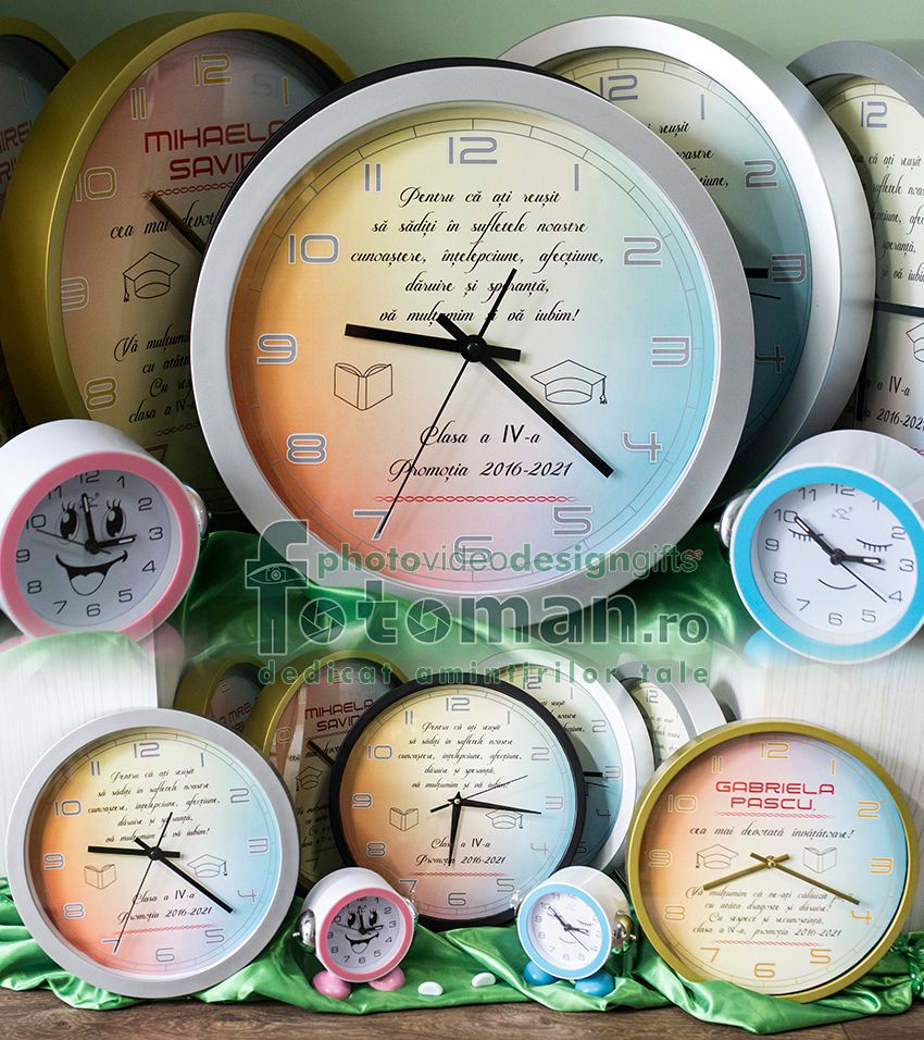 Ceas personalizat de perete-cu mesaj