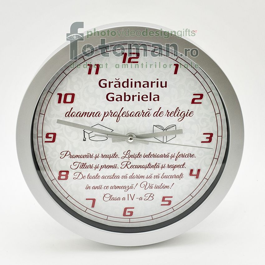 Ceas personalizat de perete-cu mesaj