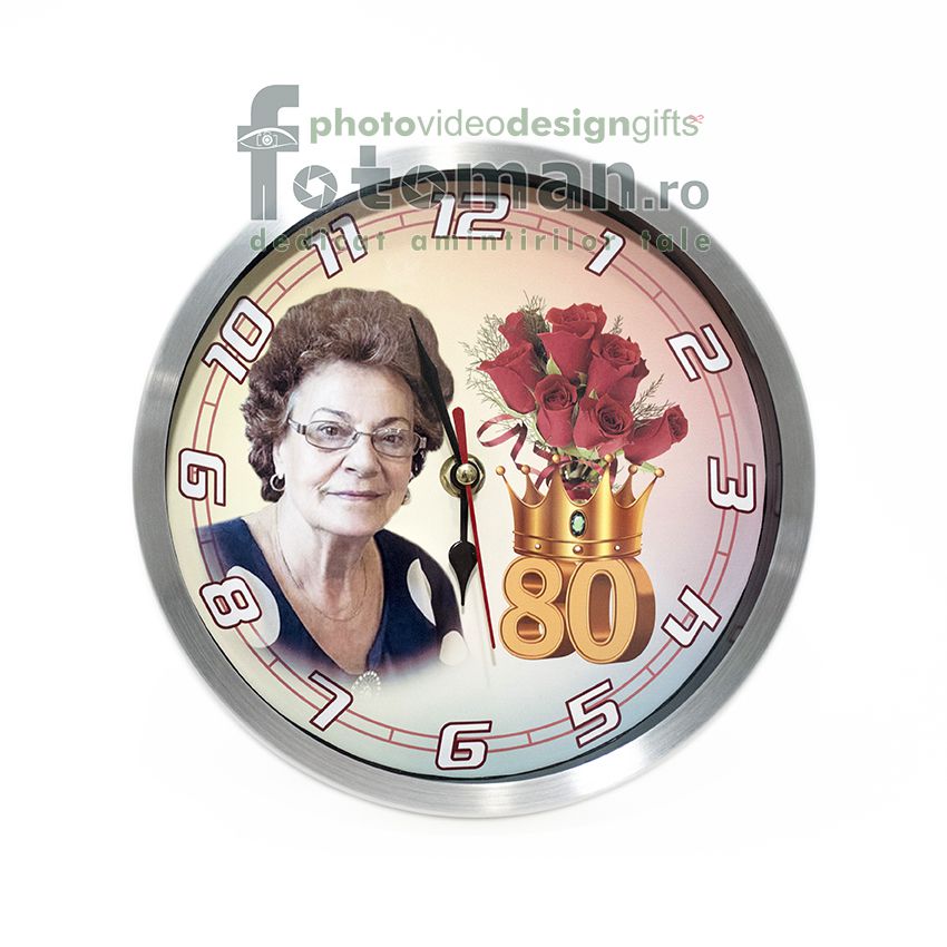 Ceas personalizat de perete-foto&mesaj
