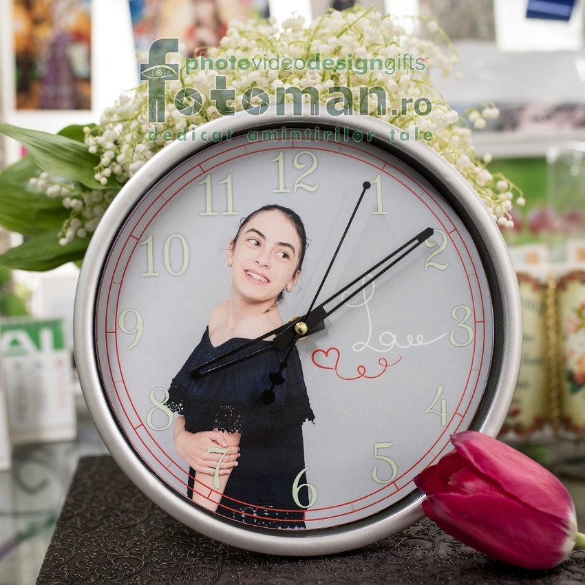 Ceas personalizat de perete-mediu