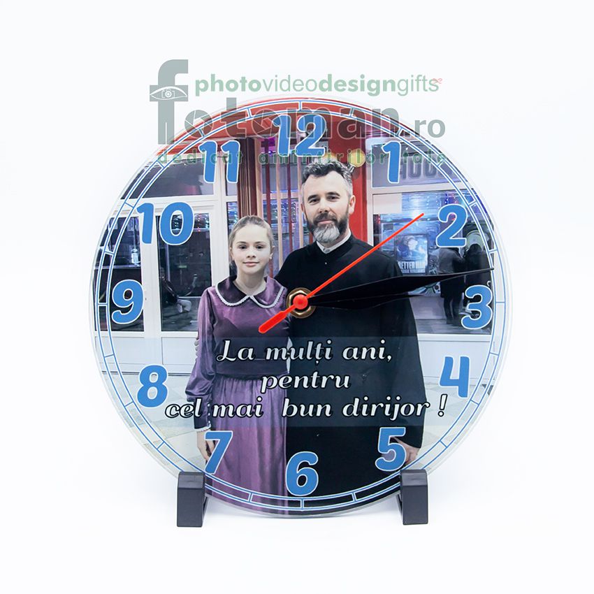Ceas sticla personalizat 