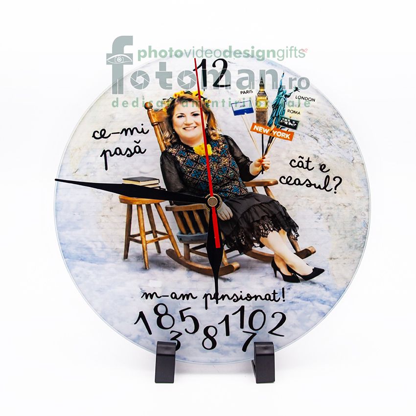Ceas sticla personalizat 