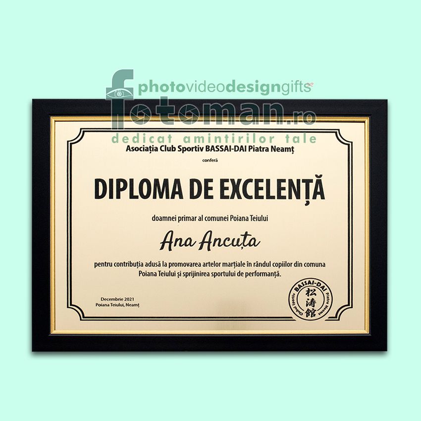 Diplome gravate Gold/Silver