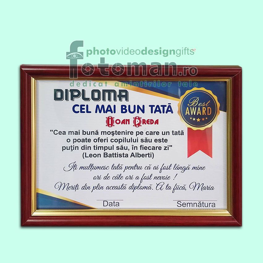 Diplome personalizate inramate