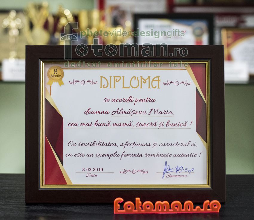 Diplome personalizate inramate