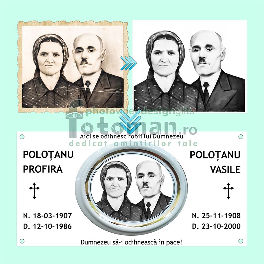 Fotoceramica funerara personalizata