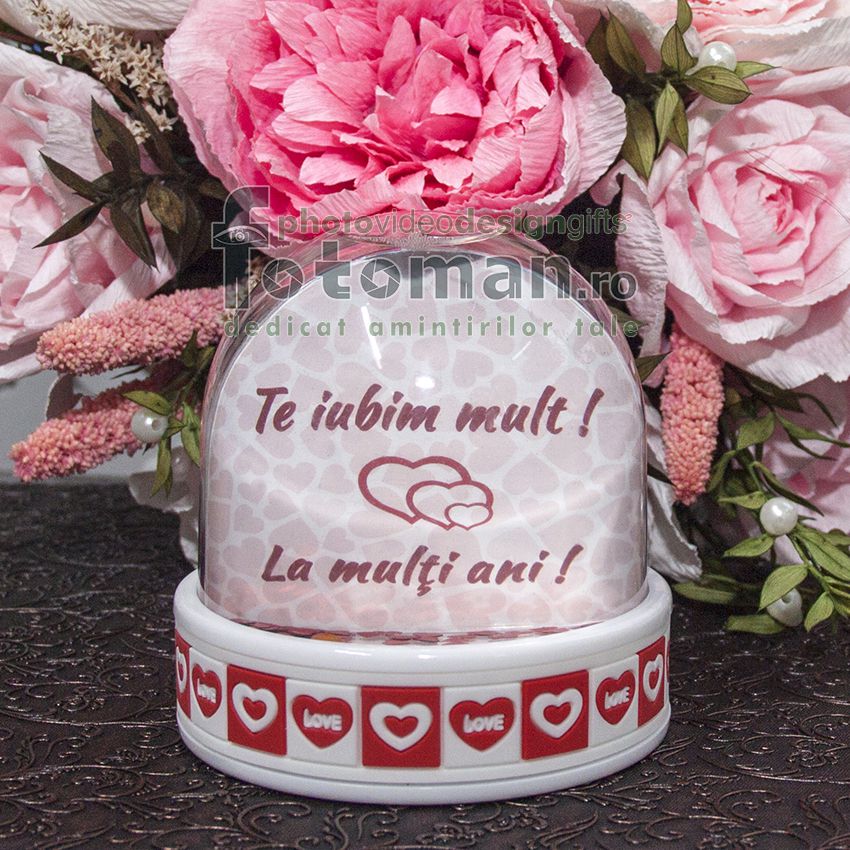 Glob foto cu Led personalizat-love