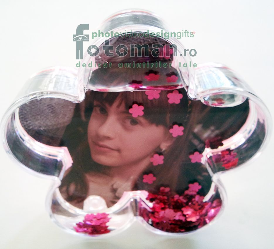 Glob foto personalizat-floare