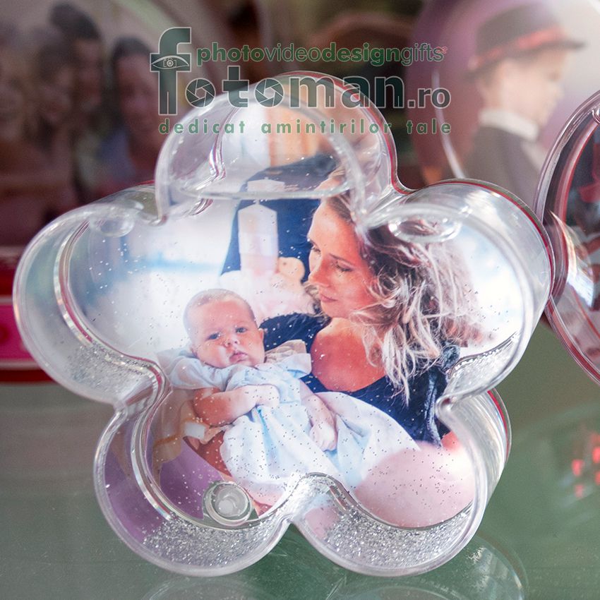 Glob foto personalizat-floare