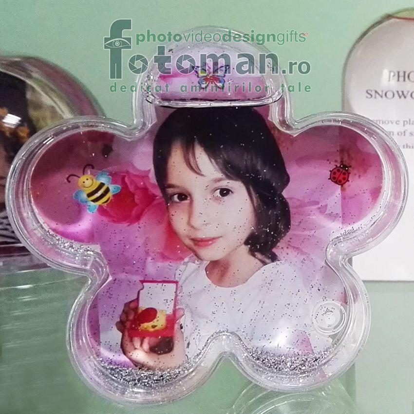 Glob foto personalizat-floare
