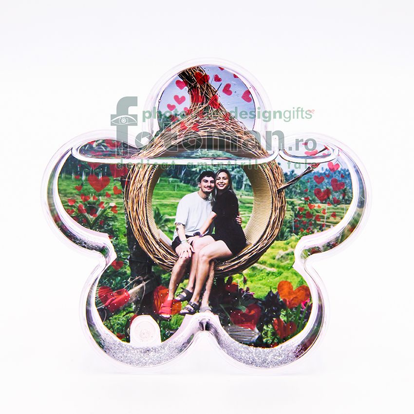 Glob foto personalizat-floare