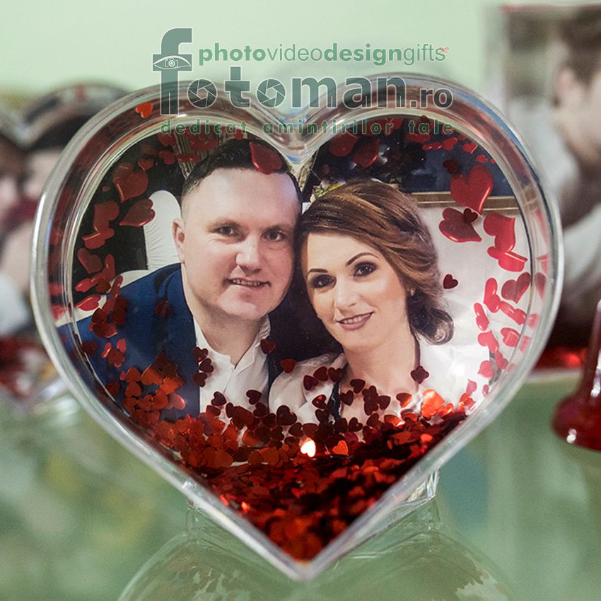 Glob foto personalizat-inima