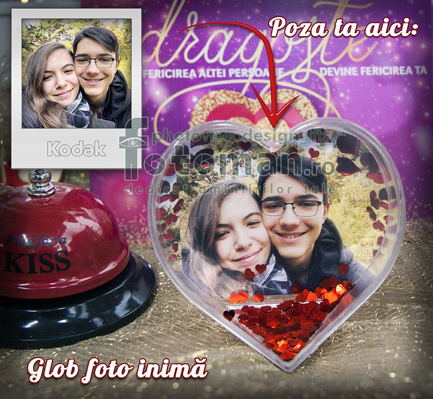 Glob foto personalizat-inima