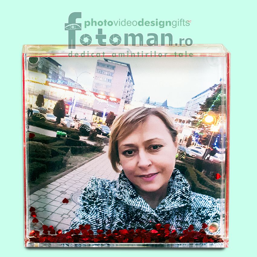 Glob foto personalizat-patrat
