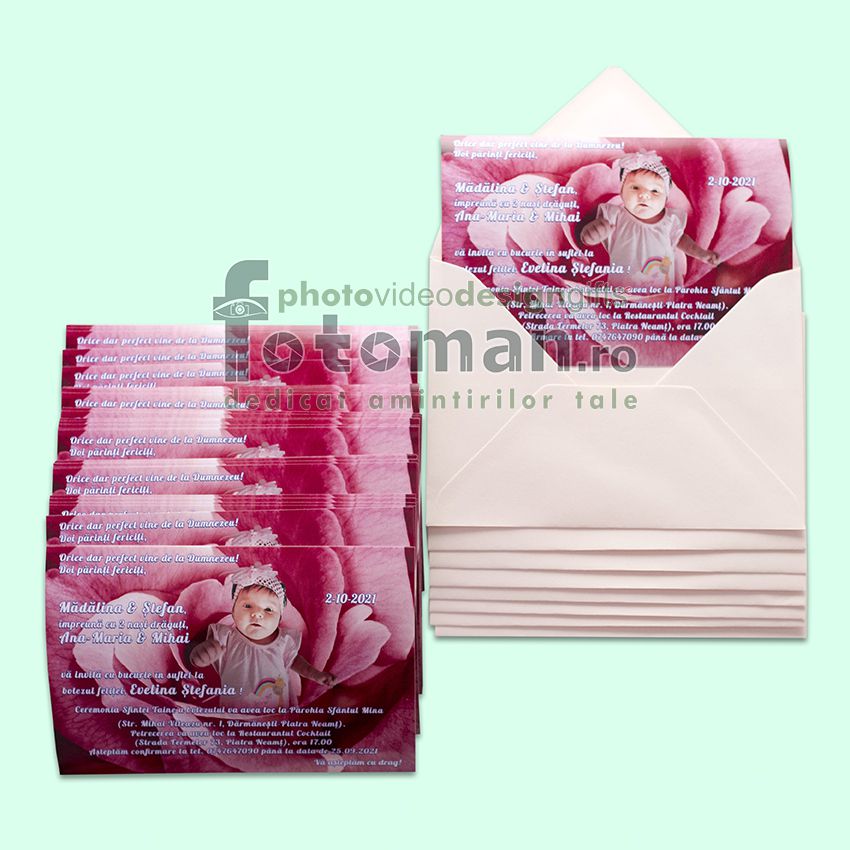 Invitatii personalizate de botez