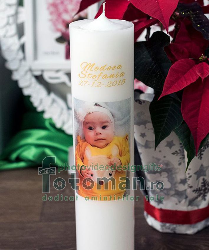 Lumanare mare de botez