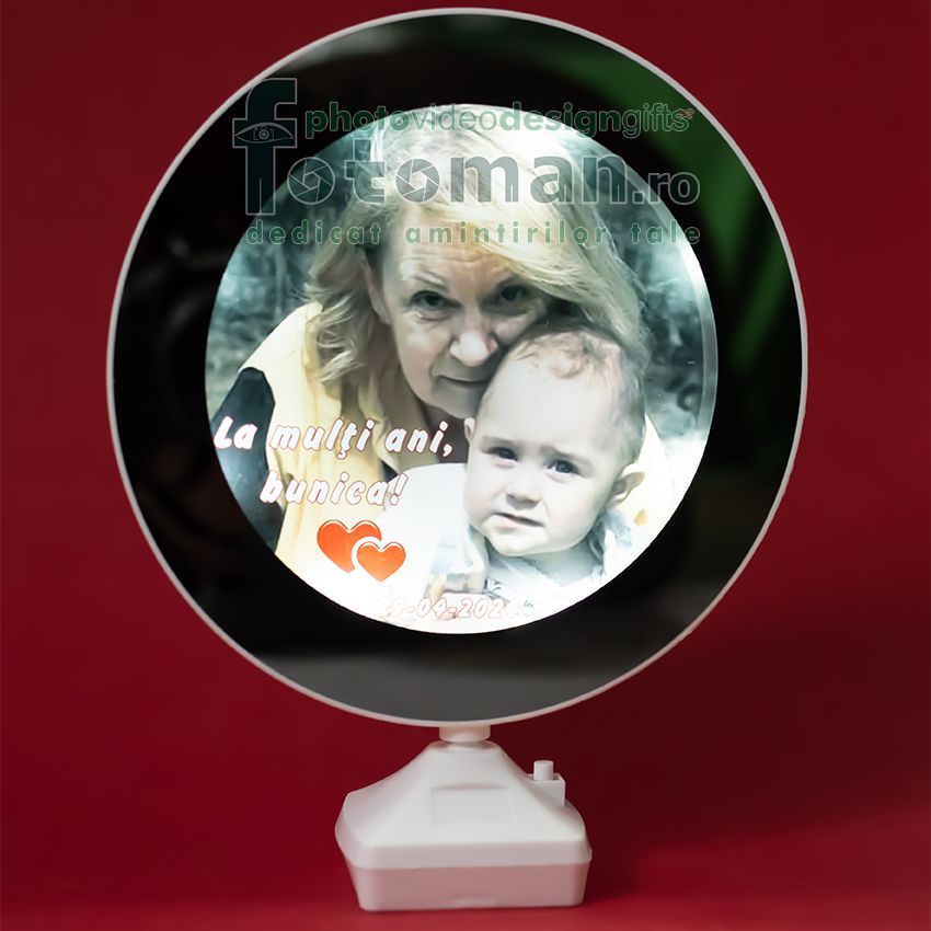 Oglinda magica foto LED -rotunda  