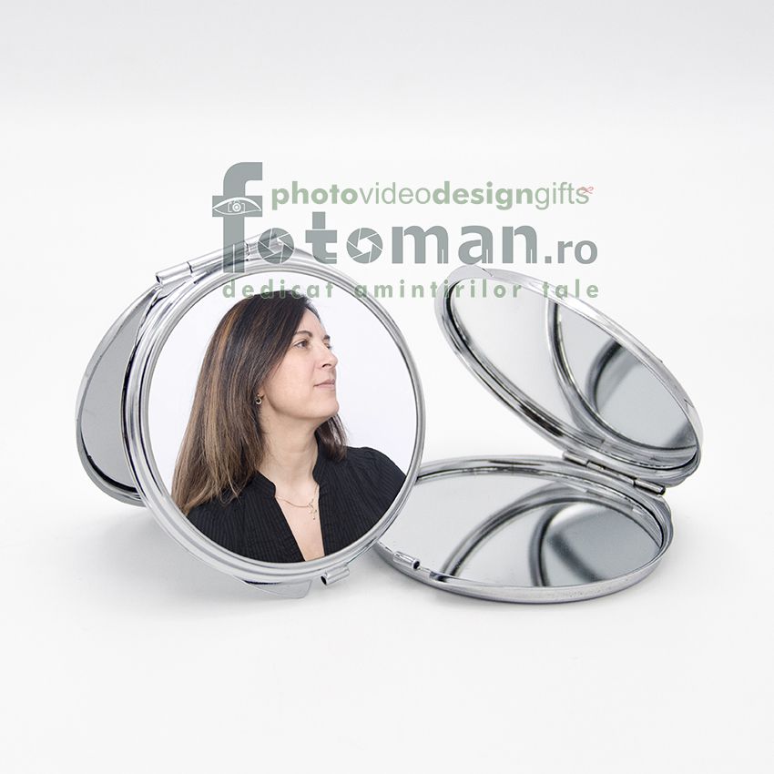 Oglinda personalizata rotunda