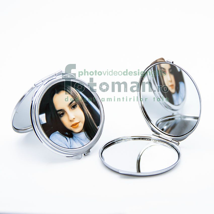 Oglinda personalizata rotunda