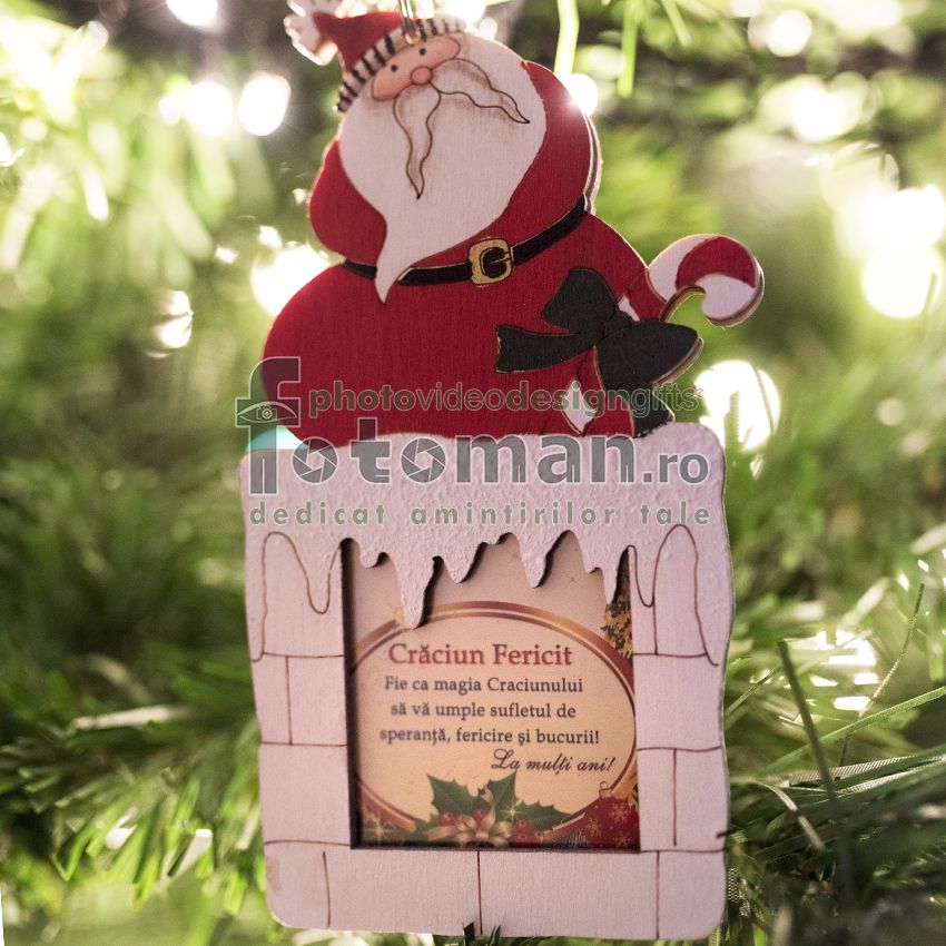 Ornament lemn Horn Mos Craciun