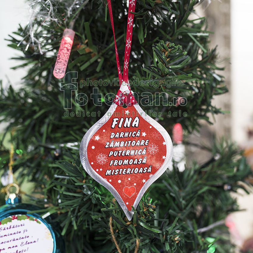 Ornament metalic brad (lacrima) 