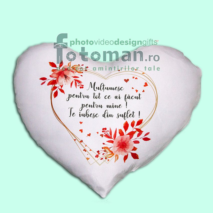 Perna personalizata alba-inima