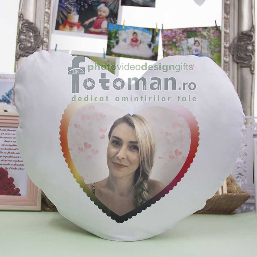 Perna personalizata alba-inima